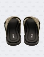 New Christian Dior M-Vert Alias Criss-Cross CD Diamond Jacquard Sandals Size 39