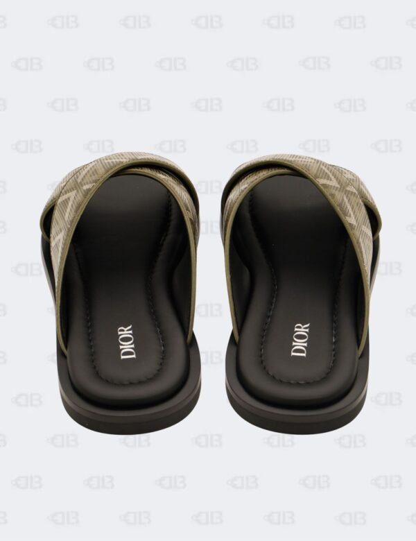 New Christian Dior M-Vert Alias Criss-Cross CD Diamond Jacquard Sandals Size 39