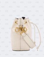 Fendi Mon Tresor Mini White Zucca Bucket Bag