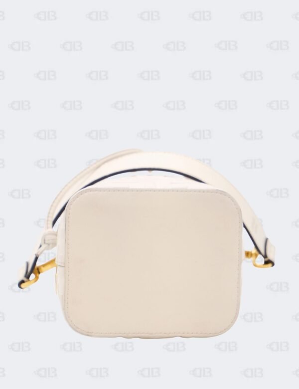 Fendi Mon Tresor Mini White Zucca Bucket Bag