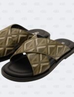 New Christian Dior M-Vert Alias Criss-Cross CD Diamond Jacquard Sandals Size 39