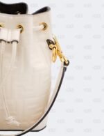 Fendi Mon Tresor Mini White Zucca Bucket Bag