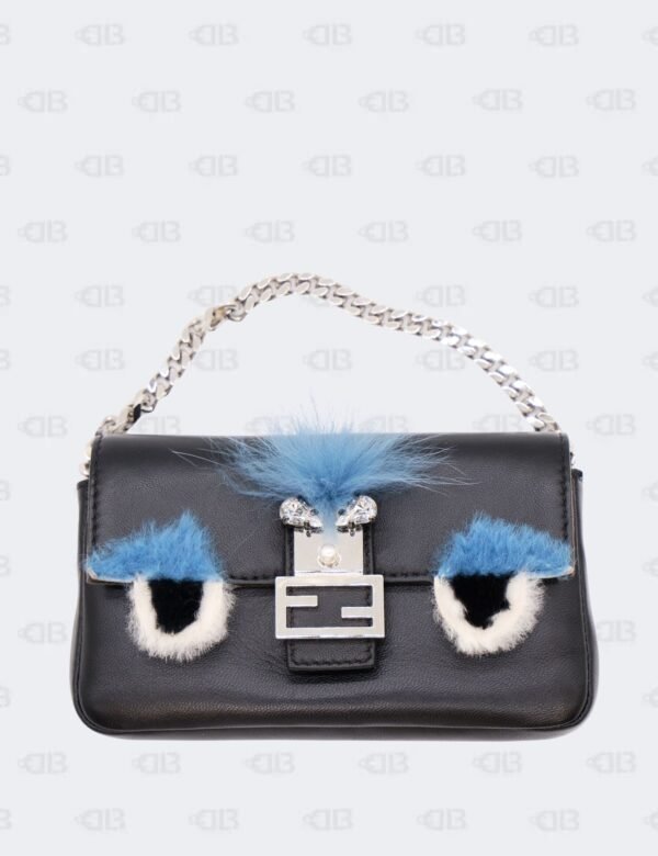 Fendi Black Monster Leather Baguette Multiple Colors