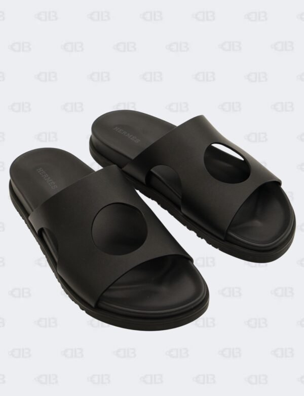 Hermes Calfskin Black Edith Sandals Size 39