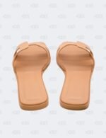Hermes Oran Nude Epsom Slide Flats Size 39 1/2