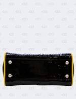 Fendi Patent Mini Plexi Handle Peekaboo Iconic Satchel Black