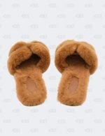 Hermes Oran Naturel Shearling Flat Sandals Size 36 1/2