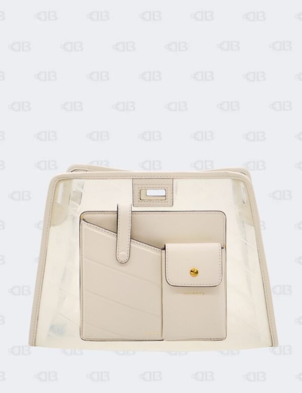 Fendi White Peekaboo Defender Handbag