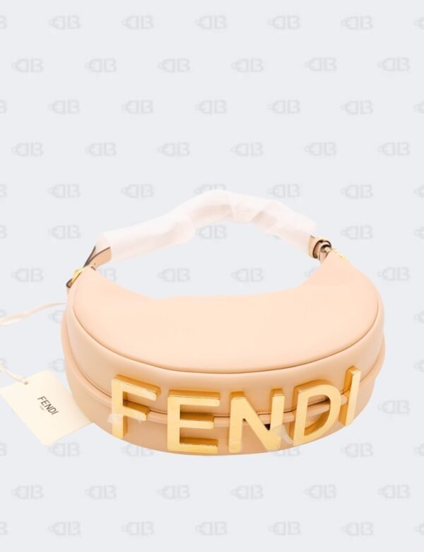 Fendi Fendigraphy Beige Leather Handbag