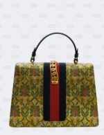 Gucci Sylvie Multicolor Brocade Fabric Handbag