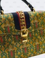 Gucci Sylvie Multicolor Brocade Fabric Handbag