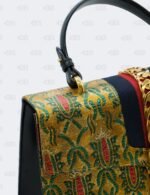 Gucci Sylvie Multicolor Brocade Fabric Handbag