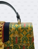 Gucci Sylvie Multicolor Brocade Fabric Handbag