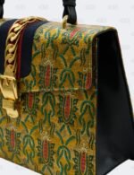 Gucci Sylvie Multicolor Brocade Fabric Handbag
