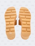 Hermes Eze 30 Gold Calfskin Cork Platform Wedge Size 39