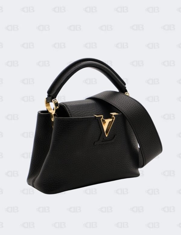 Louis Vuitton Black Taurillon Leather Mini Capucines Bag