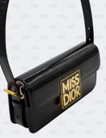 Christian Dior Black Patent Miss Dior Flap Bag
