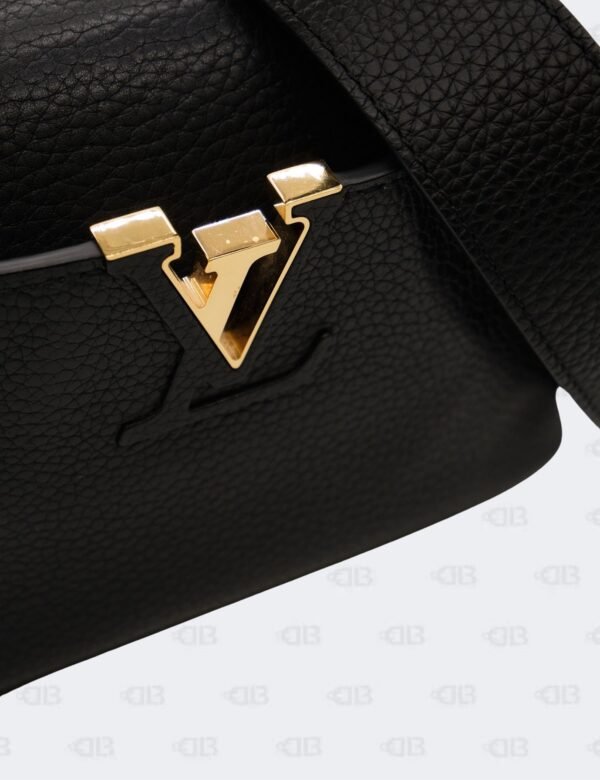 Louis Vuitton Black Taurillon Leather Mini Capucines Bag