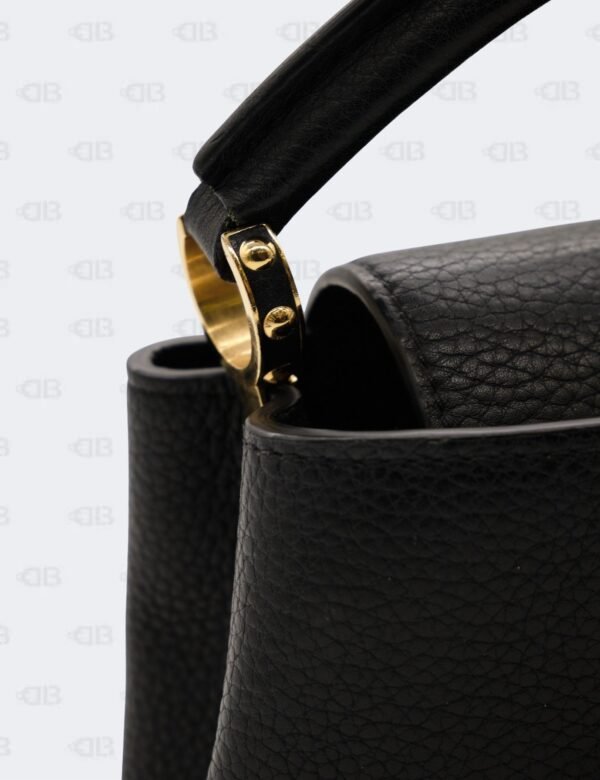 Louis Vuitton Black Taurillon Leather Mini Capucines Bag