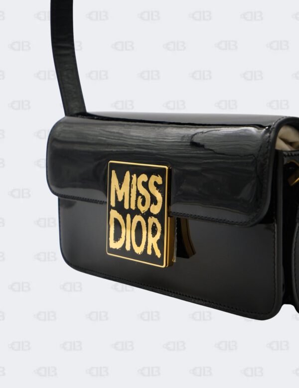 Christian Dior Black Patent Miss Dior Flap Bag