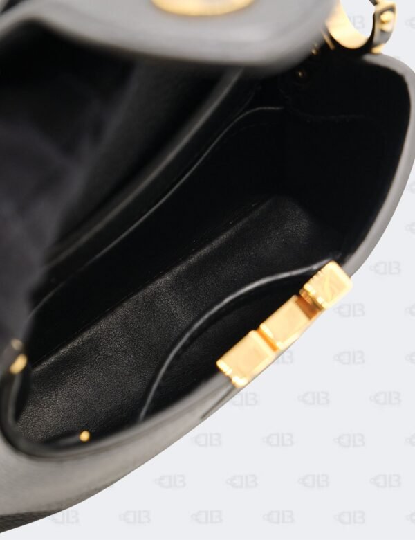 Louis Vuitton Black Taurillon Leather Mini Capucines Bag