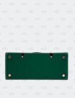 Goyard Green Goyardine Coated Canvas and Leather Mini Saigon Structure Wooden Top Handle Bag