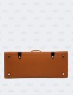 Goyard Brown Leather MM Saigon Structure Wooden Top Handle Bag