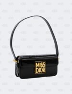 Christian Dior Black Patent Miss Dior Flap Bag