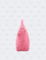 Loro Piana Pink Ostrich Leather Extra Pocket L19 Pouch