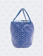 Goyard Blue Goyardine Coated Canvas with Leather Trim Saint Louis PM Tote Bag