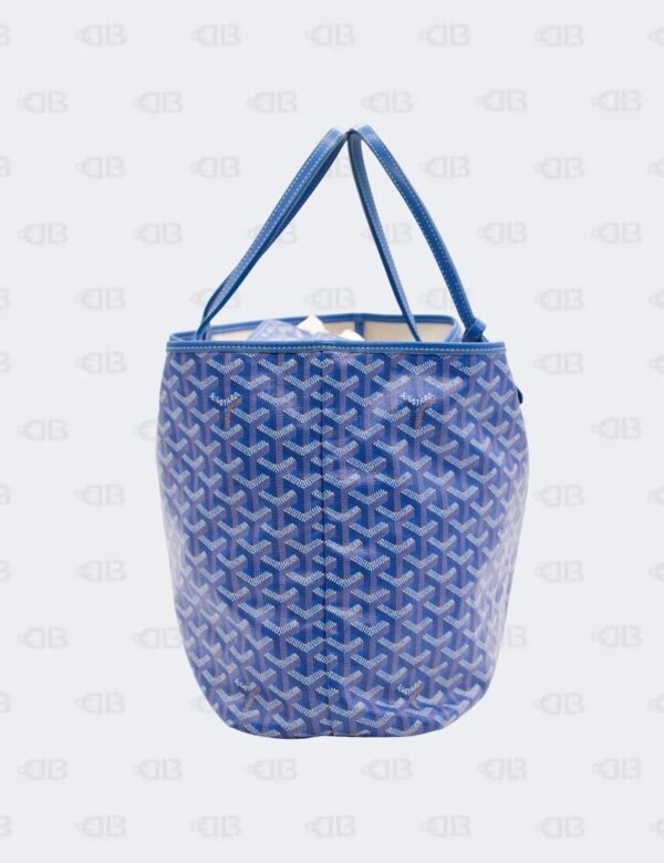Goyard Blue Goyardine Coated Canvas with Leather Trim Saint Louis PM Tote Bag