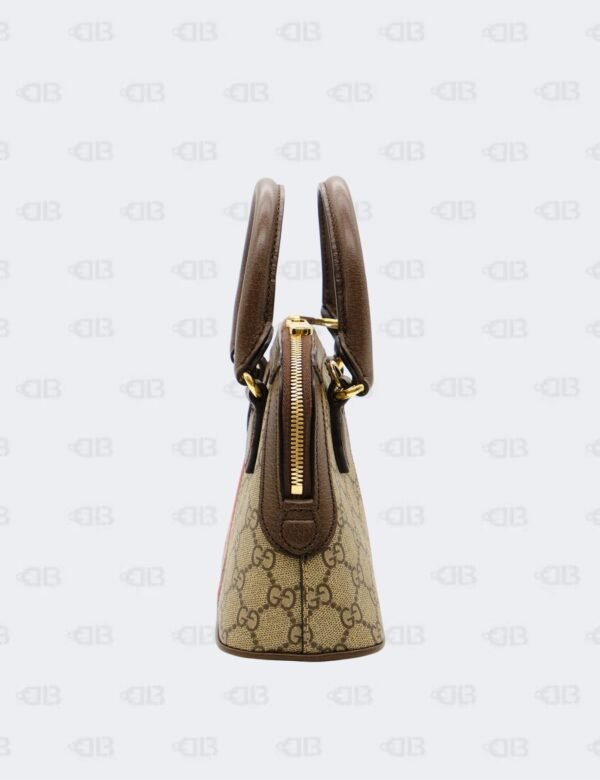Gucci Beige/Brown Mini Ophidia GG Supreme Canvas Top Handle Bag
