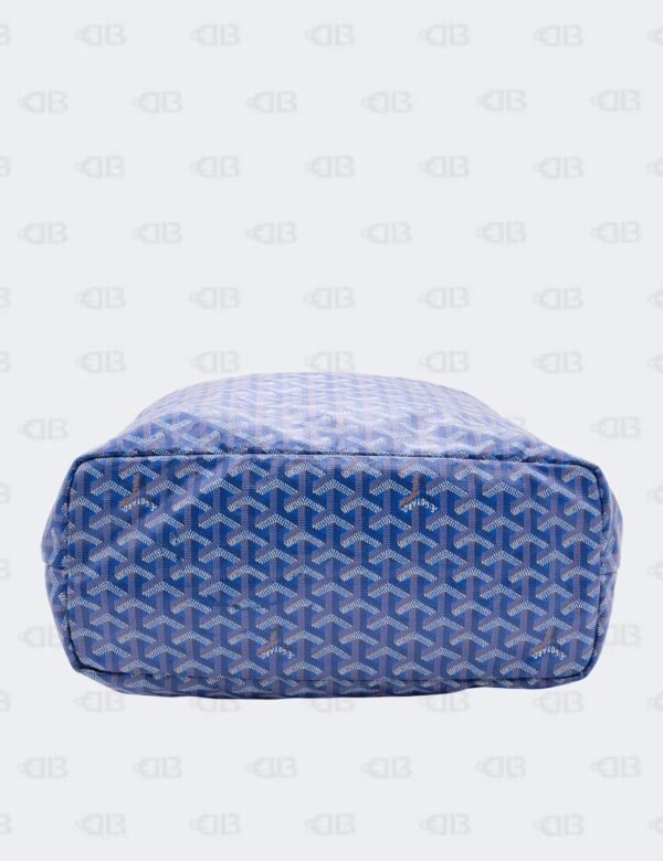 Goyard Blue Goyardine Coated Canvas with Leather Trim Saint Louis PM Tote Bag