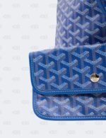 Goyard Blue Goyardine Coated Canvas with Leather Trim Saint Louis PM Tote Bag