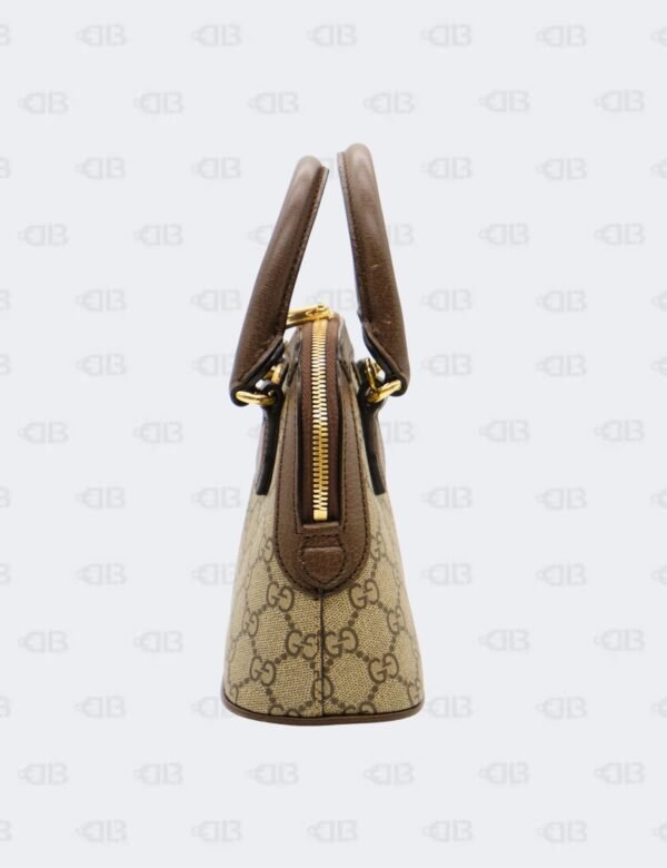 Gucci Beige/Brown Mini Ophidia GG Supreme Canvas Top Handle Bag