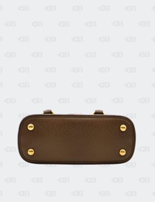 Gucci Beige/Brown Mini Ophidia GG Supreme Canvas Top Handle Bag