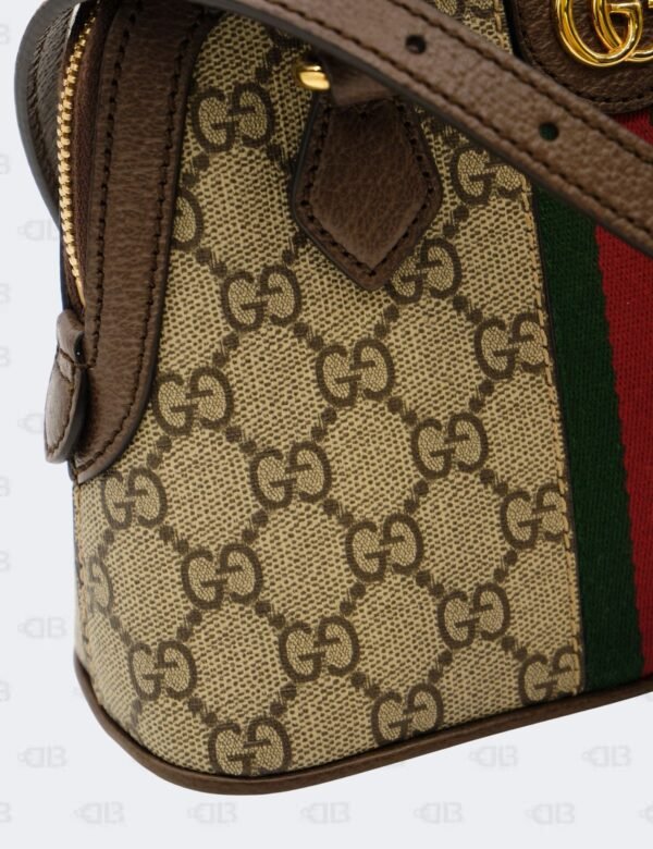 Gucci Beige/Brown Mini Ophidia GG Supreme Canvas Top Handle Bag