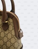 Gucci Beige/Brown Mini Ophidia GG Supreme Canvas Top Handle Bag