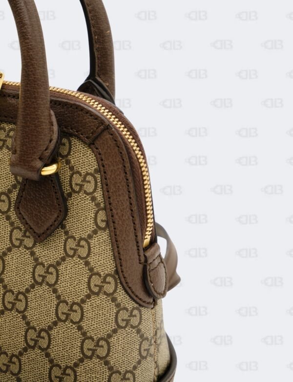 Gucci Beige/Brown Mini Ophidia GG Supreme Canvas Top Handle Bag