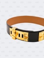 Hermes Noir Box Collier de Chien Belt Size 70