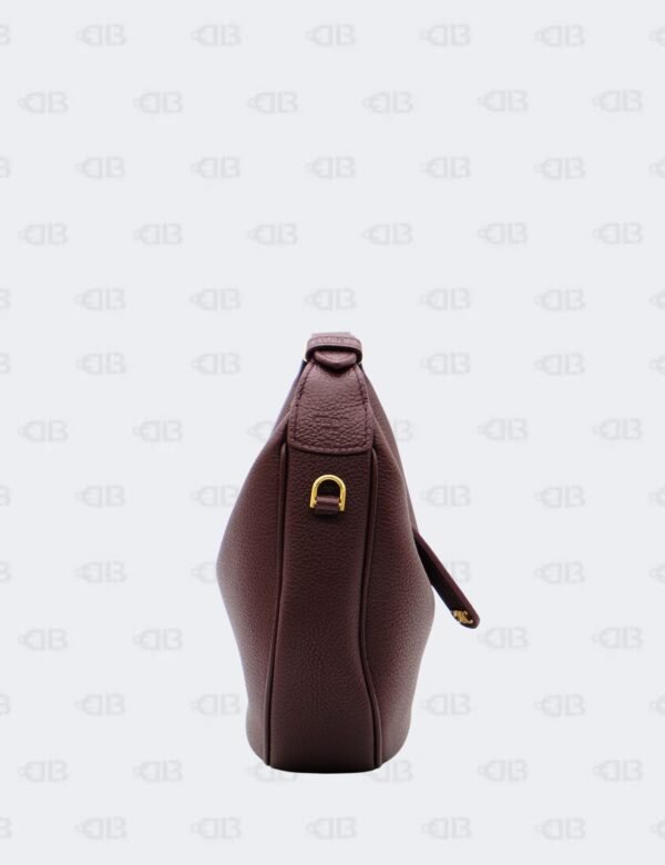 Celine Deep Burgundy Teen Lulu Grained Calfskin Leather Hobo Bag
