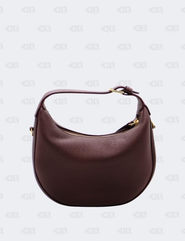 Celine Deep Burgundy Teen Lulu Grained Calfskin Leather Hobo Bag