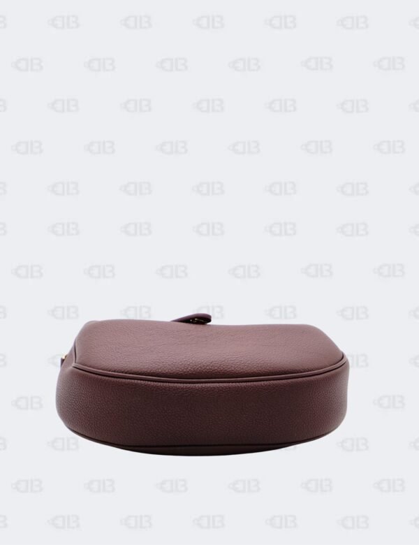Celine Deep Burgundy Teen Lulu Grained Calfskin Leather Hobo Bag