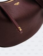 Celine Deep Burgundy Teen Lulu Grained Calfskin Leather Hobo Bag
