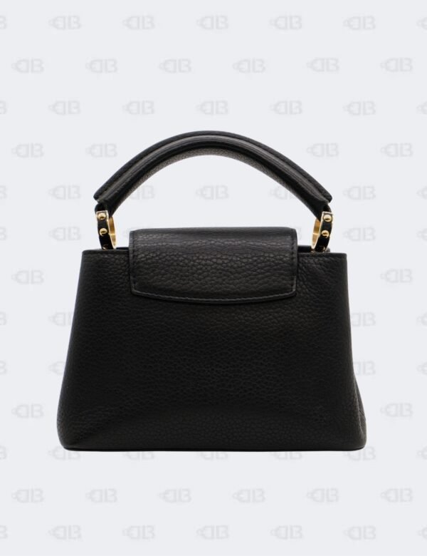 Louis Vuitton Black Taurillon Leather Mini Capucines Bag