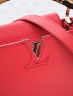 Louis Vuitton Red Taurillon Leather BB Capucines with Python Handle Bag