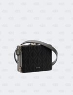 Christian Dior Black/Blue Mini Lock CD Diamond Coated Canvas Crossbody Bag