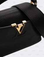 Louis Vuitton Black Taurillon Leather Mini Capucines Bag