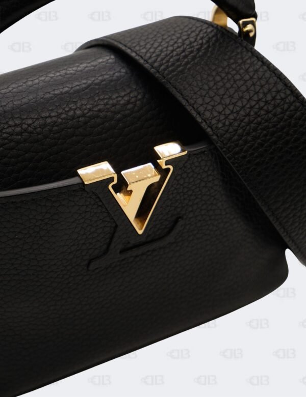 Louis Vuitton Black Taurillon Leather Mini Capucines Bag