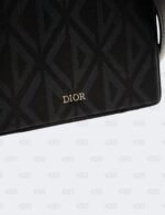 Christian Dior Black/Blue Mini Lock CD Diamond Coated Canvas Crossbody Bag